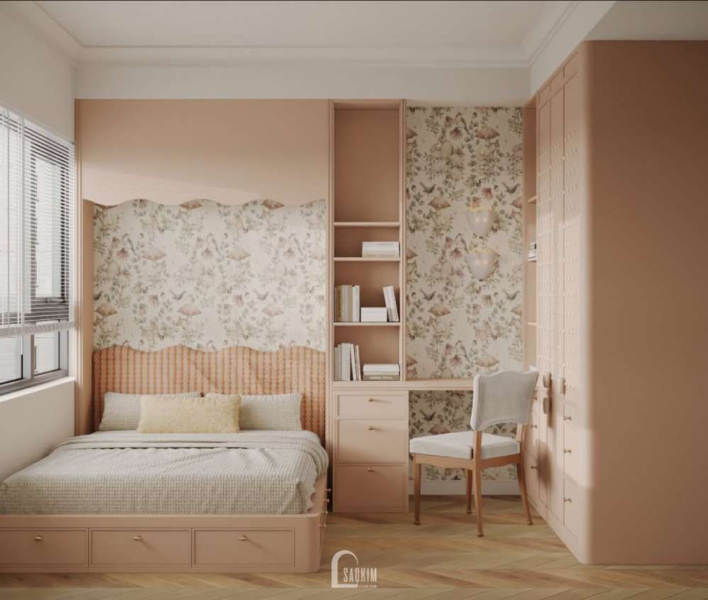 Thiết kế nội thất phòng ngủ bé phong cách Contemporary Eclectic dự án Văn Giang- Hưng Yên

